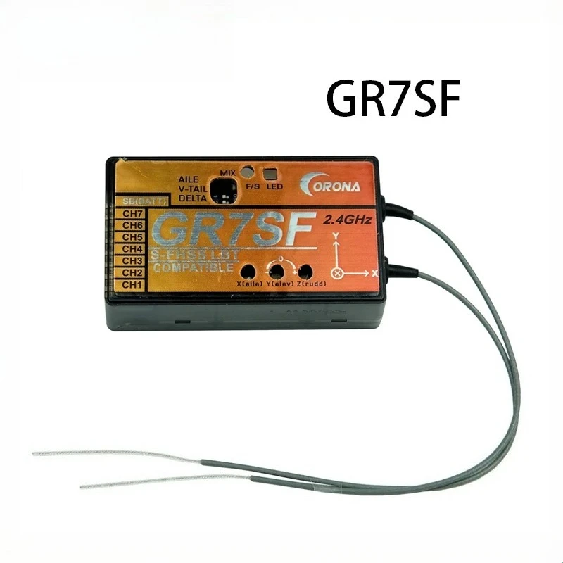 GR7SF 2.4GHz S-FHSS Match Stable Signal Dual Antenna Receiver for Futaba T6J T8J T10J T14SG RC Airplane Fixwing DIY Parts