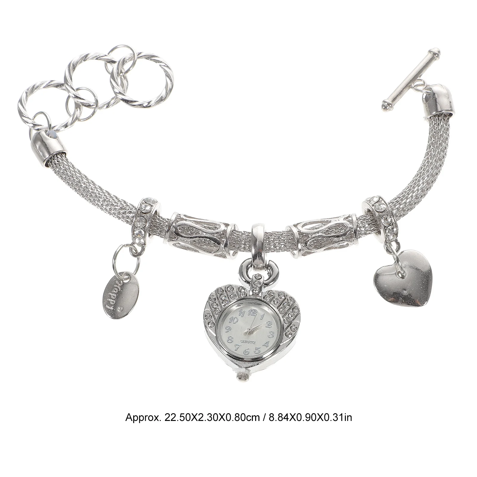 Reloj de pulsera con dijes de diamantes para mujer, pulsera con adornos decorativos de boda, regalo de Festival, joyería de mano elegante
