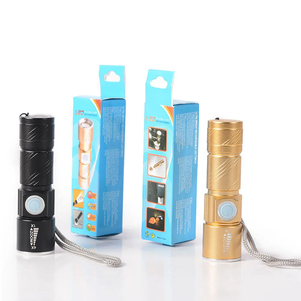 

Rechargeable Torch LED Flashlight Ultra Bright Portable Mini USB Camping Hiking Hunting Emergency Sturdy Aluminum Compact