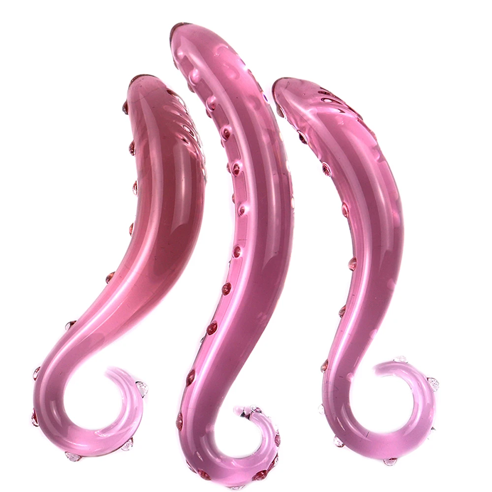 Pink Hippocampus Glass Dildo Realistic Dildo Sex Adults Toys Long Butt Plug Sex Toy for Women Glass Anal Plug Adult Toys