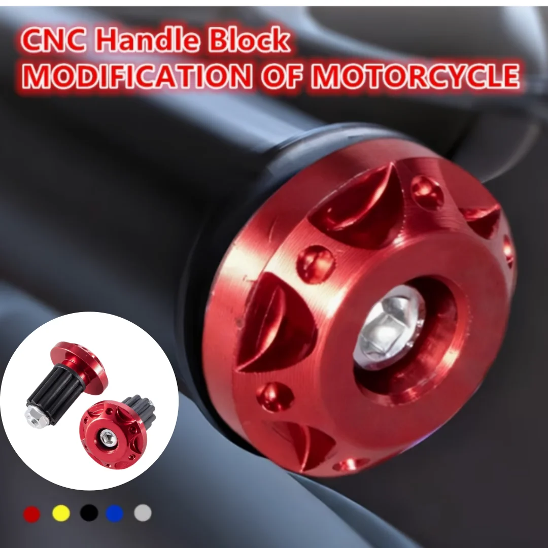 2Pcs CNC Aluminum Anti-vibration Handlebar End Cap Counterweight Slider For Honda Yamaha Motorcycle Modification Accessories