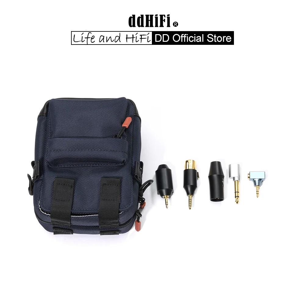 DD peralatan adaptor semua dalam satu ddHiFi untuk pameran, menampilkan XLR44B, XLR44C, DJ44C, DJ65A, DJ65M Adapter dan C2022 casing bawaan