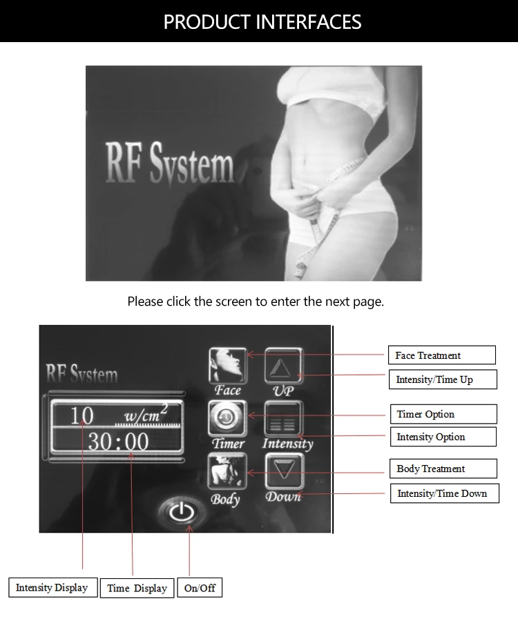 얼굴과 몸 고주파 기계 직업적인 단극 Rf 고주파 고주파 기계