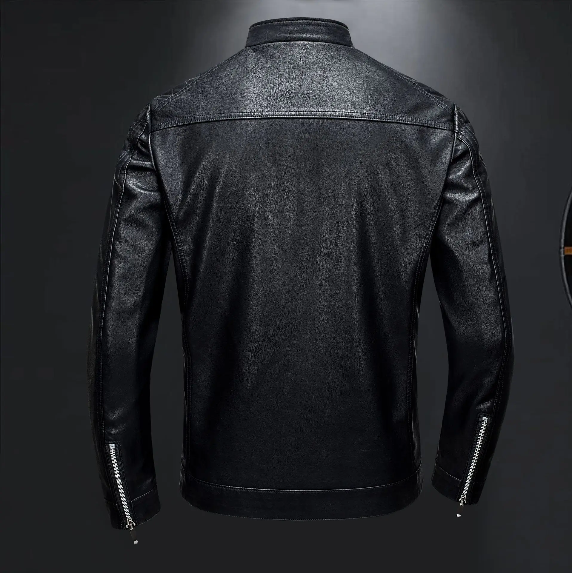 Stand Collar Leather Jacket Men's Fashion Jacket 2025 Casual Men Leather Jacket Slim Korean Version Handsome Men's Clothing