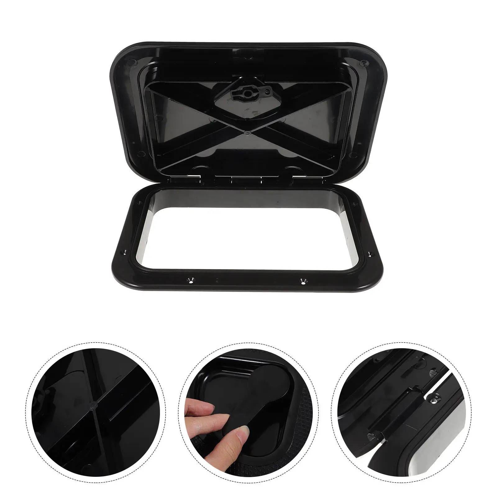 

Boat Recessed Handle Marine Deck Access Hatch For Rv Kayak Truck Canoe Storage Replacement Durable Abs Inspection Hatch