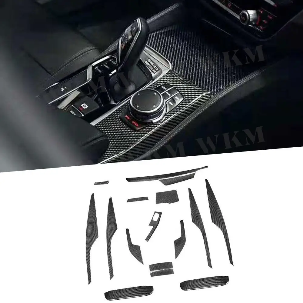 

JCYECF для 5 серии, сухое углеродное волокно, внутренняя накладка на приборную панель, накладка для BMW G30 G31 G38 528li 530li 2017 2018