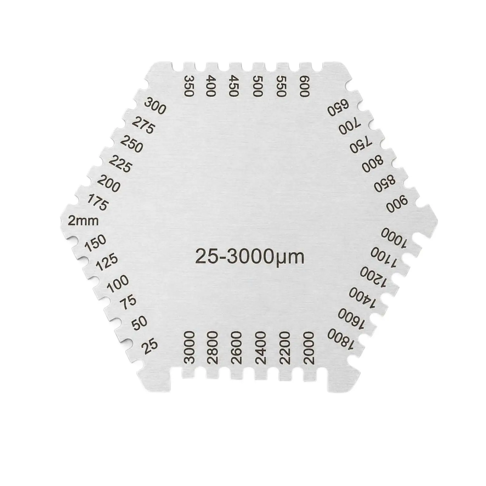 Hexagonal Wet Film Gauge Paint Coating Thickness Comb for Industrial Finishing