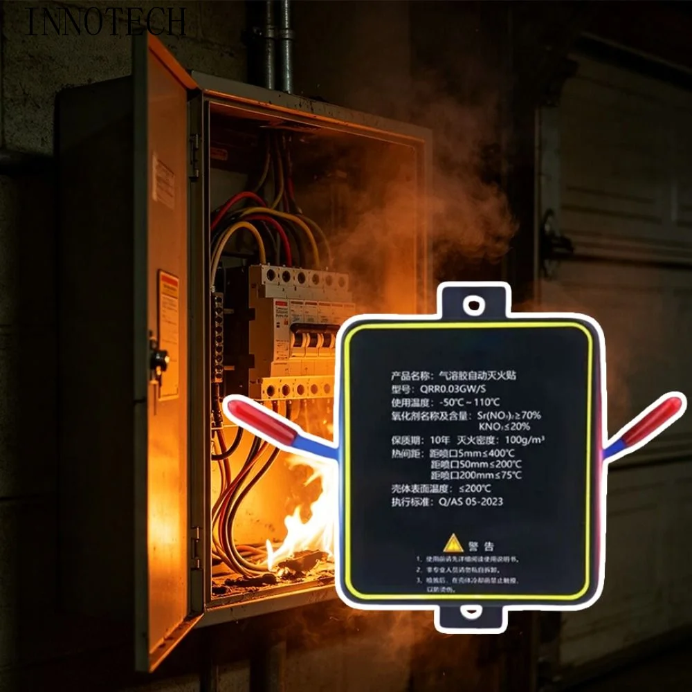 Fire Extinguisher Small - สติ๊กเกอร์ดับไฟอัตโนมัติแบบใช้ละอองความร้อน ขนาด 30 กรัม อุปกรณ์ดับไฟแบบพกพา