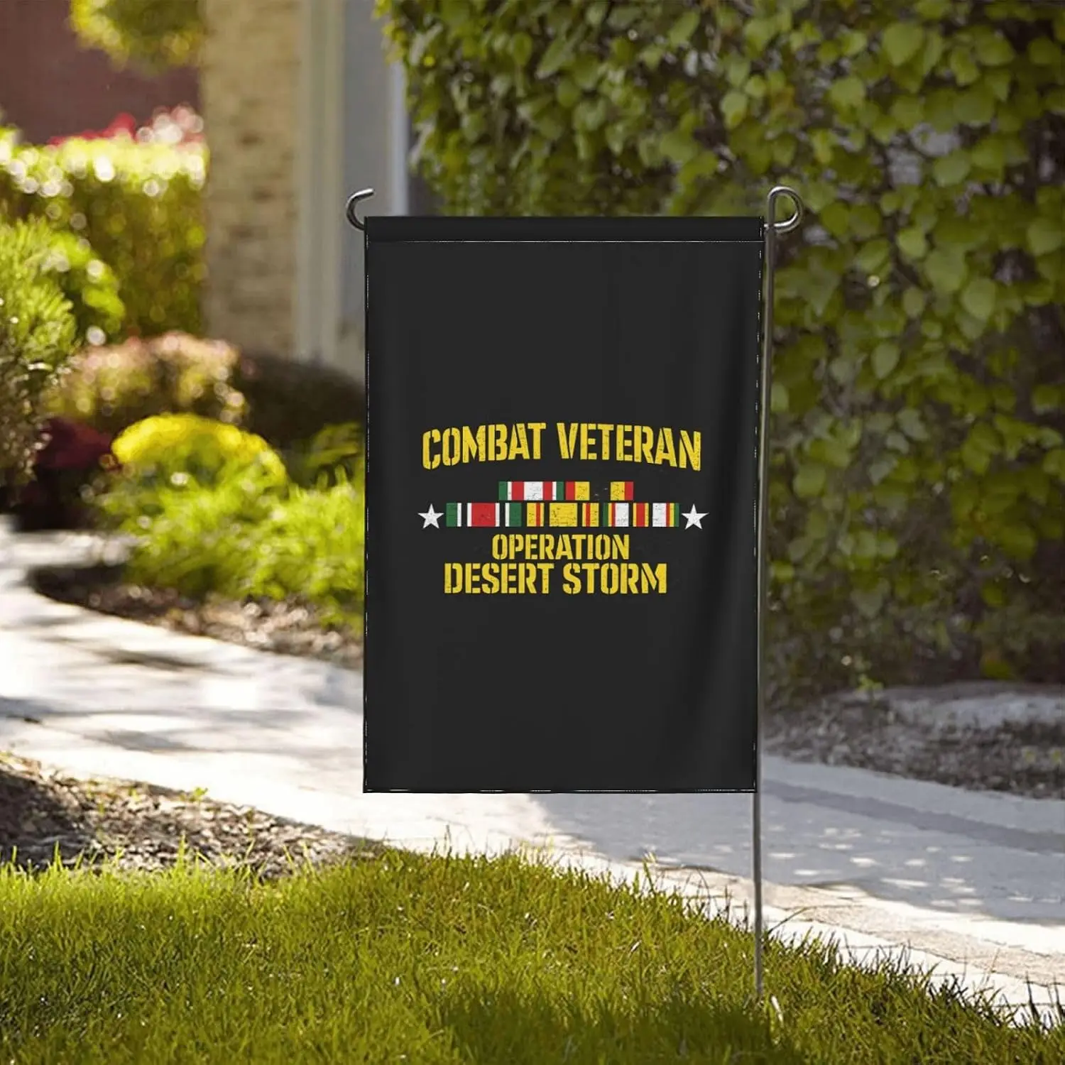 Combat Desert Storm Garden Flag Novelty Garden Flags 12x18 Double Sided Garden Decor Flag for Summer MMZ
