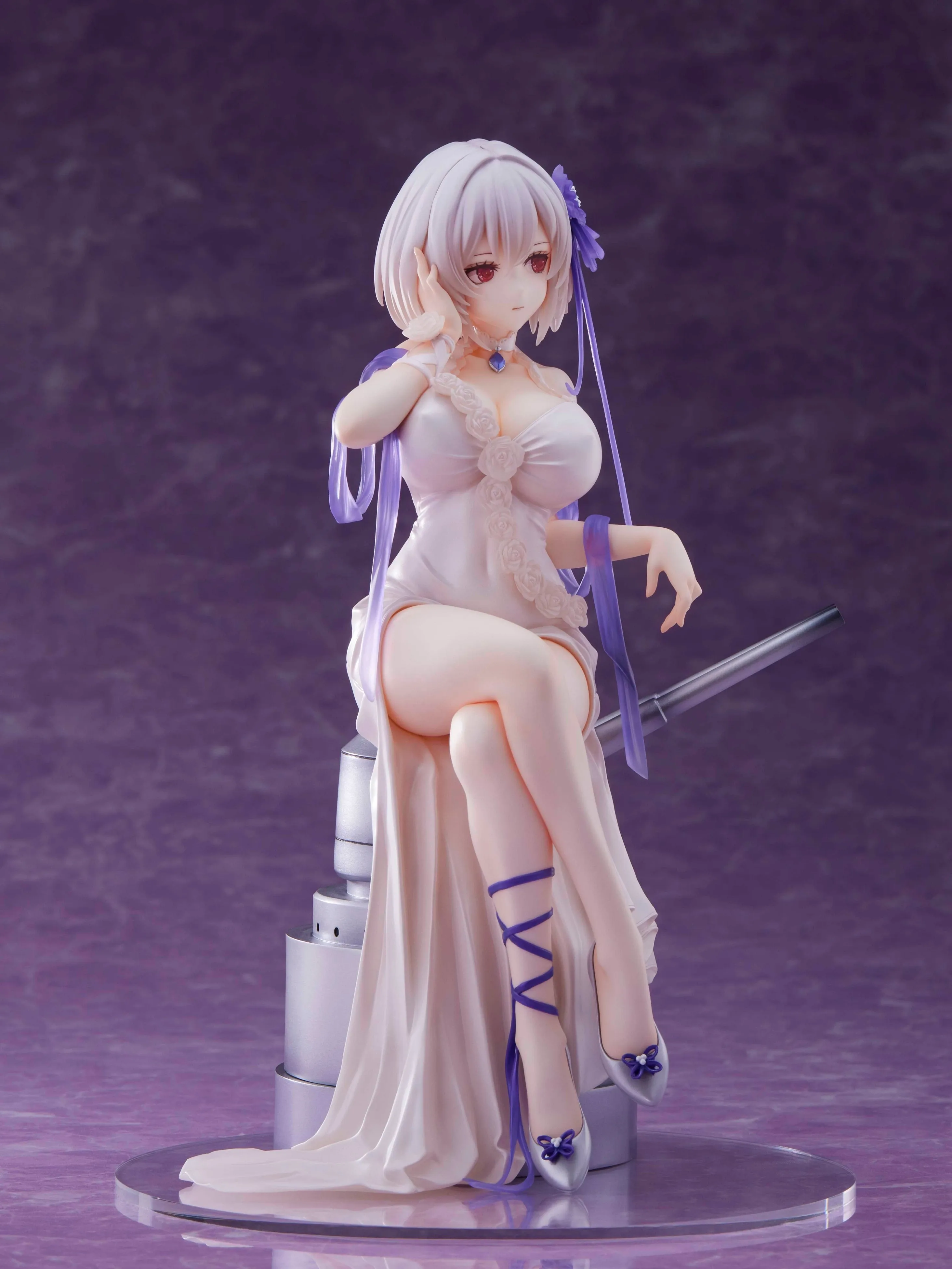 

Azur Lane Anime Figure Sirius White Rose Pvc GK Statue Beautiful Girl Collectible Model Desktop Decor For Anime Fans