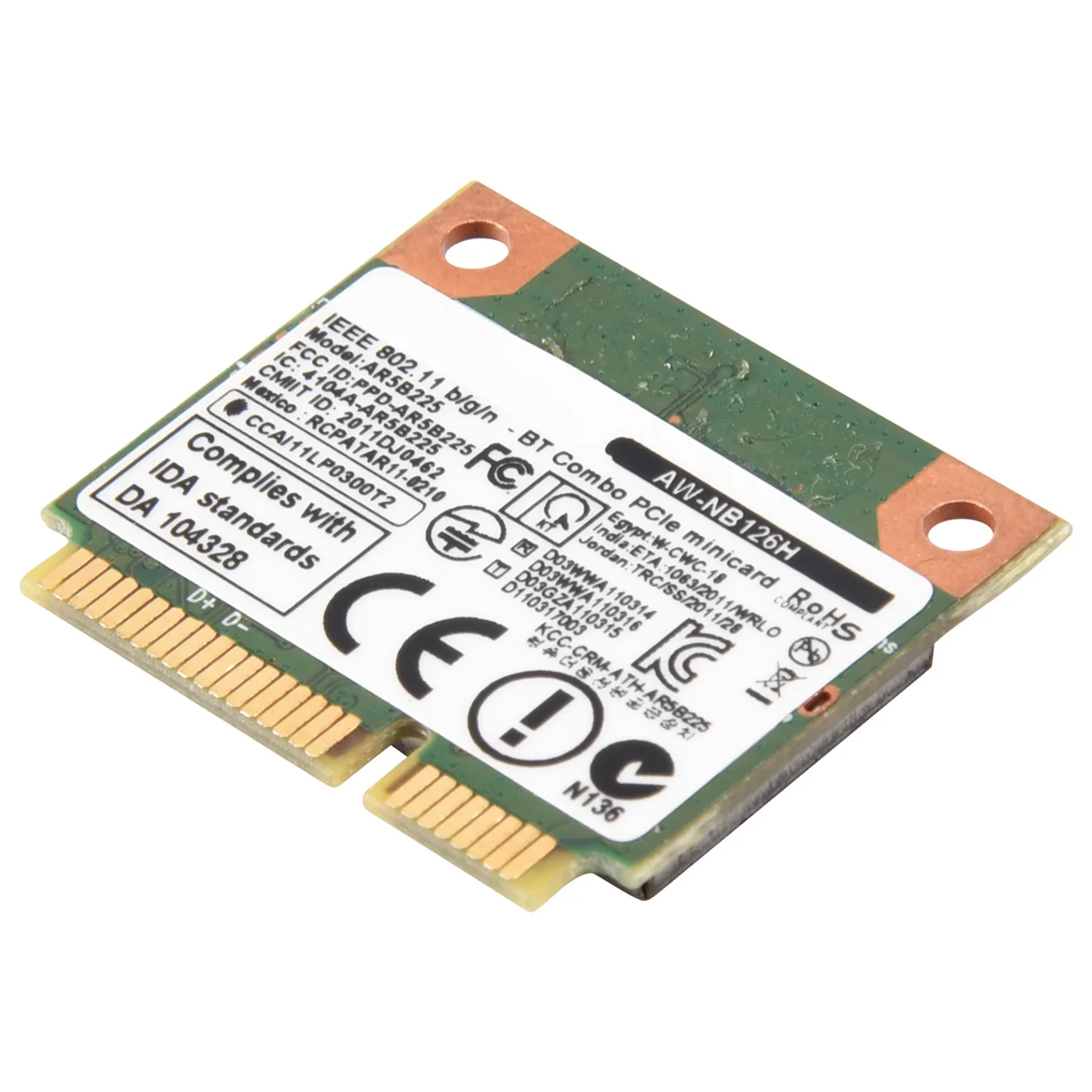 B48A SSEA New for AzureWave AW-NB097H AW-NB100H AW-NB126H AR3012 AR5B225 Half Mini PCI-E Wifi BT4.0 Wlan Wireless Card