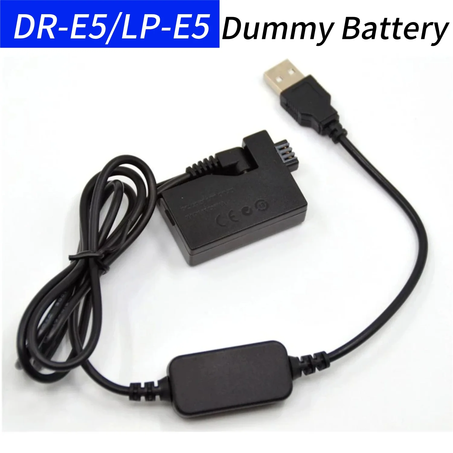 

LP-E5 Dummy Battery DR-E5 Coupler&USB DC 5V Cable for Canon EOS 450D 500D 1000D Rebel XSi XS Kiss F X2 X3 T1i Camera