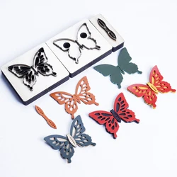Leather Swallowtail Butterfly Template Wooden Punching Die DIY Handcraft Leather Tool Bowknot Cutting Mould For Bag Decorations