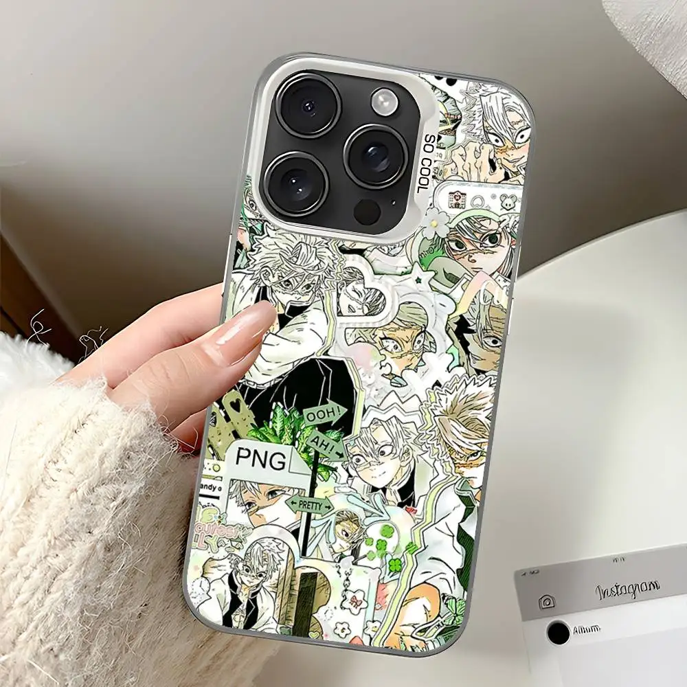 حافظة هاتف S-Shinazugawa S-Sanemi أنيقة فضية مضادة للصدمات لهاتف آيفون 17,16,15,14,13,12,11 Pro Max,X,XS,XR,7,8 Plus #6