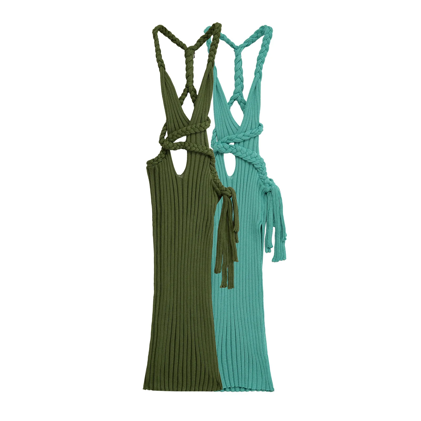 Hollow decoration sleeveless dress 2025 women's casual dress sexy beach party style dress summer elegant dress