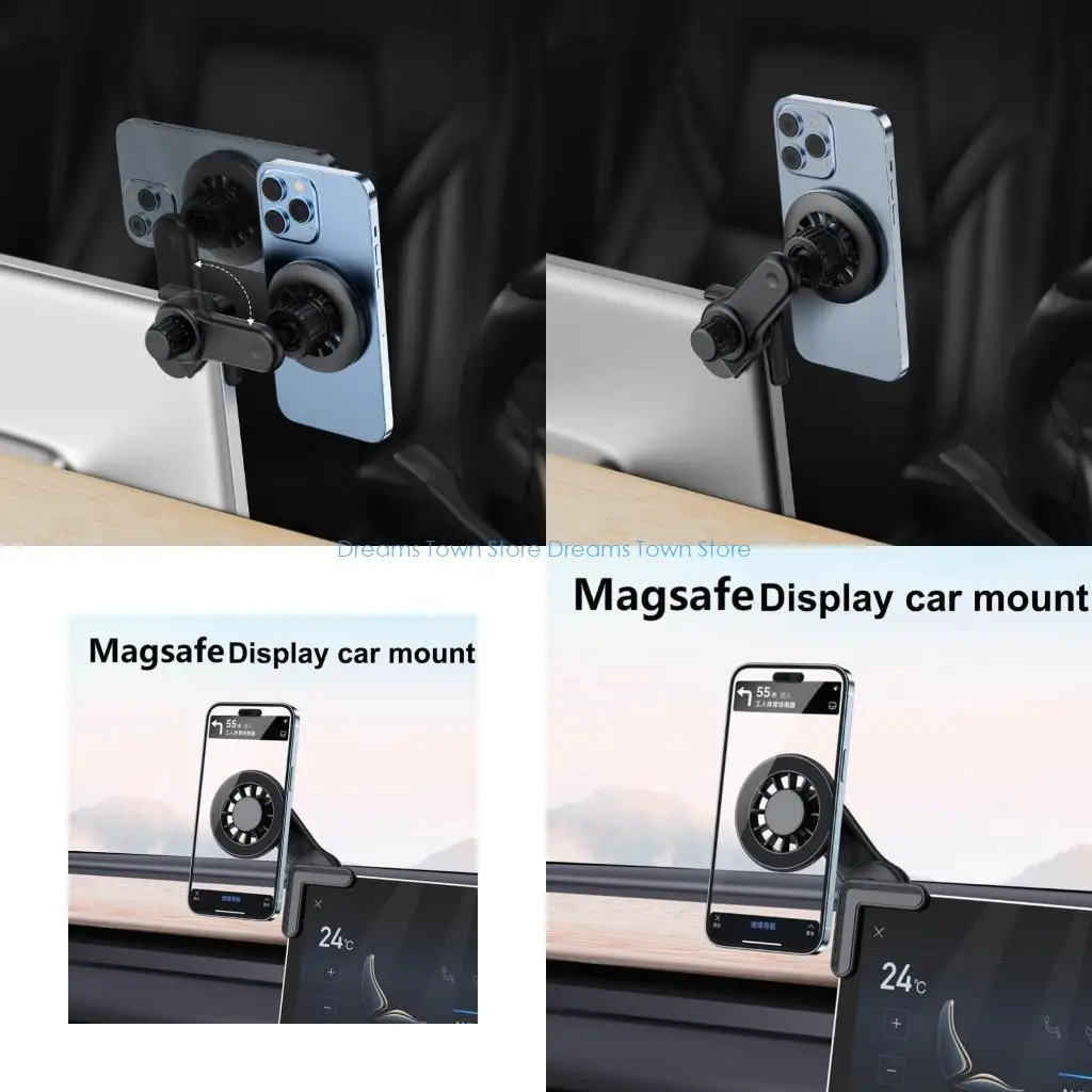 

HX6A Магнитный держатель для телефона на экране электромобиля для 3-7-дюймового мобильного телефона Регулируемая подставка для