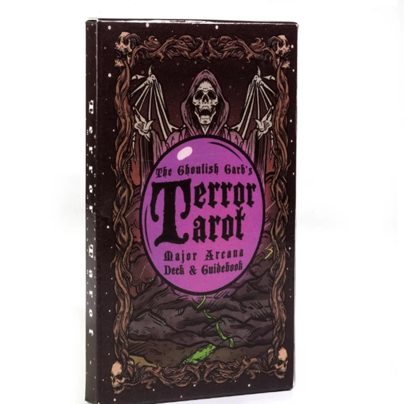 Newest 22pcs CardsThe Ghoulish Garb Terror Tarot Major Arcana Tarot Card Deck Gothic Halloween Tarot