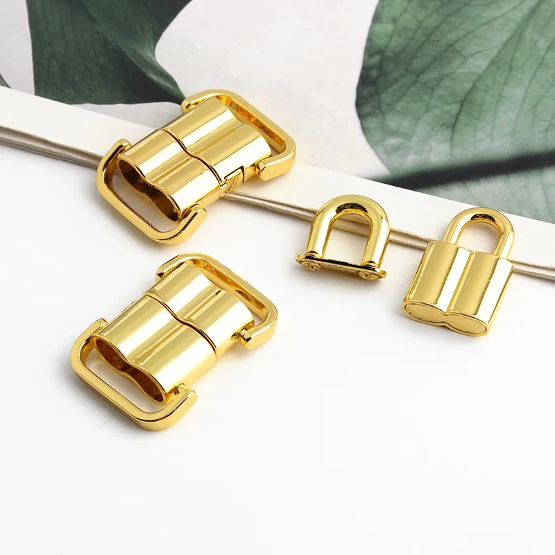 20Sets Metal Magnetic Locks For Bags Handbag Shoulder Purse Clasp Turn Lock Twist Lock Pin Buckles DIY Replacement Accessories