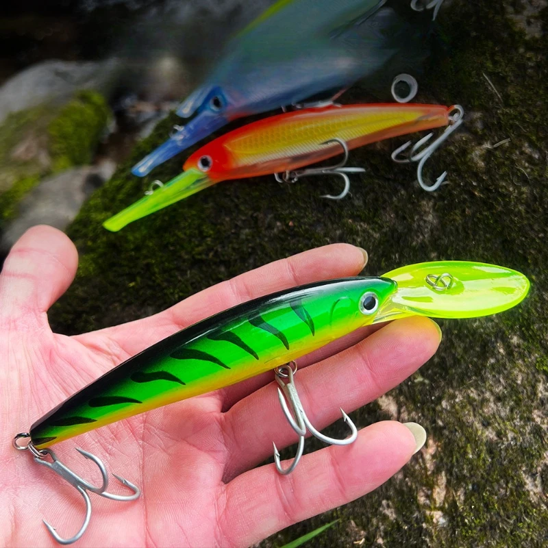 

2pcs 32g-75g Floating Fishing Lure Minnow Bait Long Casting Saltwater Sea Bass Lures Hard Bait Minnow Saltwater Fishing Bass