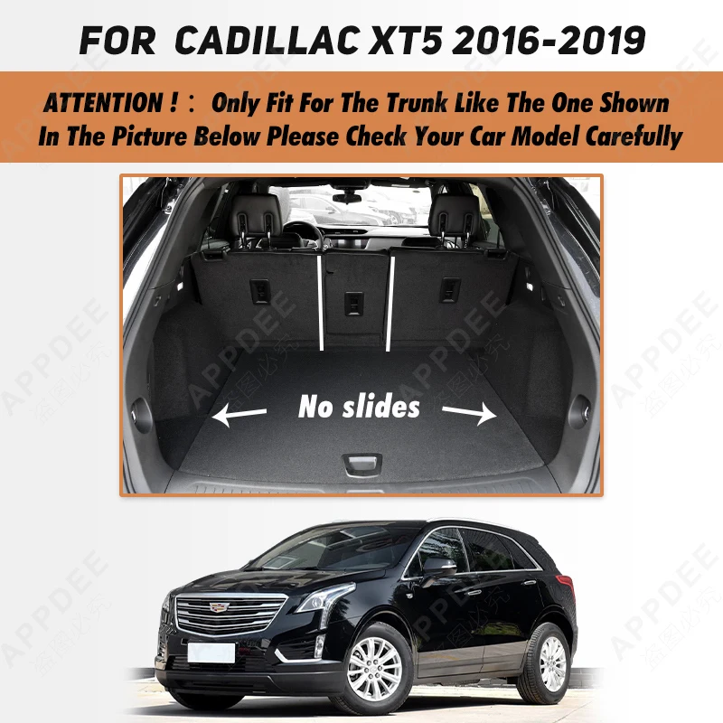 Auto Full Coverage Trunk Mat For Cadillac XT5 2016-2023 22 21 20 19 18 17 Car Boot Cover Pad Interior Protector Accessories