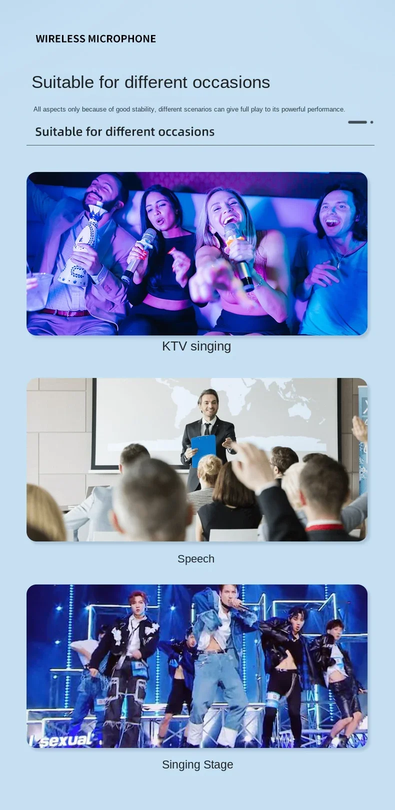 Micrófono inalámbrico 2 canales UHF frecuencia fija micrófono de mano profesional para fiesta Karaoke Iglesia 2025 reuniones inalámbrico nuevo