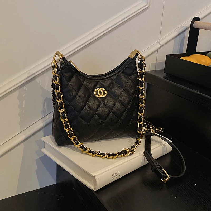 กระเป๋าถือสะพายไหล่ผู้หญิงแฟชั่น หนังแท้ ความจุเยอะ ดีไซน์หรูหรา กระเป๋าสะพายข้าง