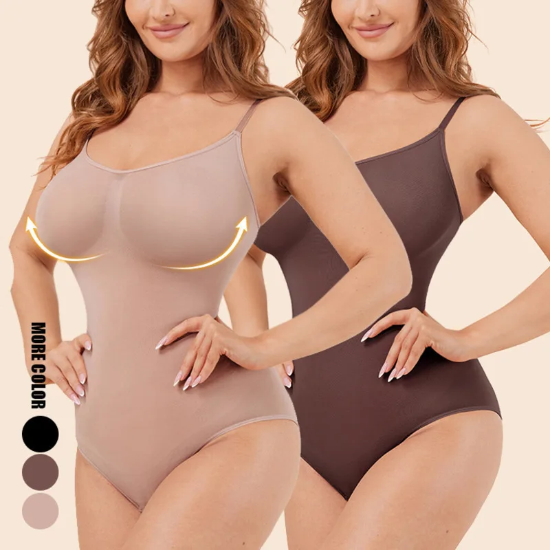 

One Piece Bodysuit Shapewear for Women Tummy Control Panties Seamless Corset Tops V-neck Camisole Jumpsuit Body Slimming