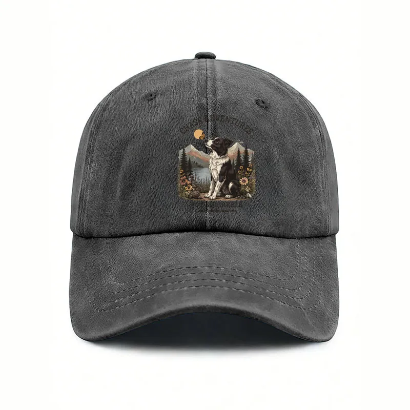 Retro Fresh Printed Pattern Unisex Washed Baseball Cap, Comfortable and Soft, Stylish and Simple, Retro Fresh, Versatile for Everyday Wear, Embracing Adventure, Not for Squirrels, but for Those Who Love Squirrels, Showcasing Individuality, a Must-Have for Outings, Casual Outdoor Wear, Trendy Street Style, Versatile Looks