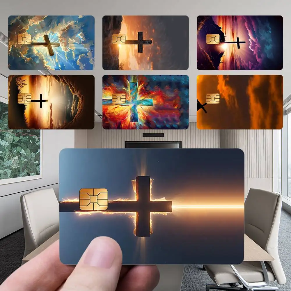 

Art Bible C-Christian Cross Card Stickers New Cartoon Card Debit Bank Charge Card Bus Metro Waterproof Sticker Decal Decoration