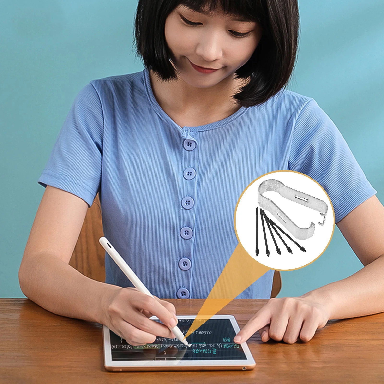 

1 Set Replaceable Stylus Tips Conductive Capacitive Plastic Nibs For Touchscreen Writing Smooth Screen Protection Compatible