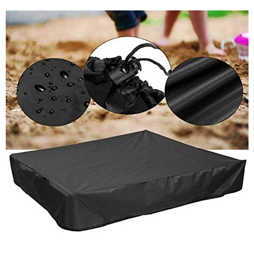 Cover Durable Waterproof Sandbox Canopy Square Pool Cover Drawstring Weatherproof Protection Sandbox Canopy