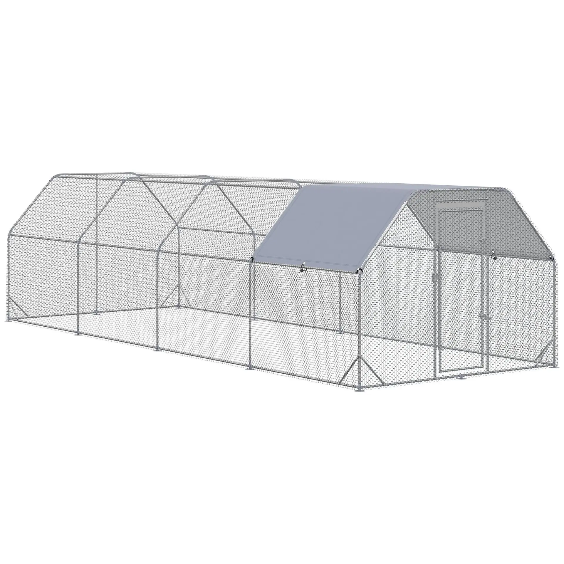 

rabbit outdoor rainproof breeding shed, large household chicken wire fence, pet