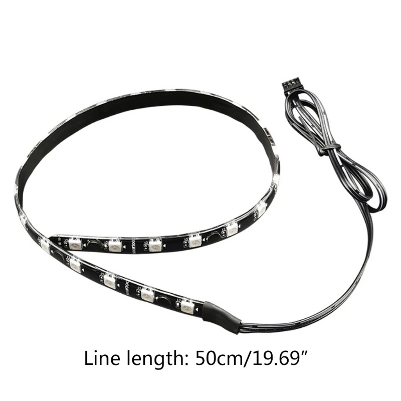 Coolmoon – bande lumineuse LED RGB /5V, pour carte mère, avec 4 broches, boîtier d'ordinateur, à monter soi-même, K1KF