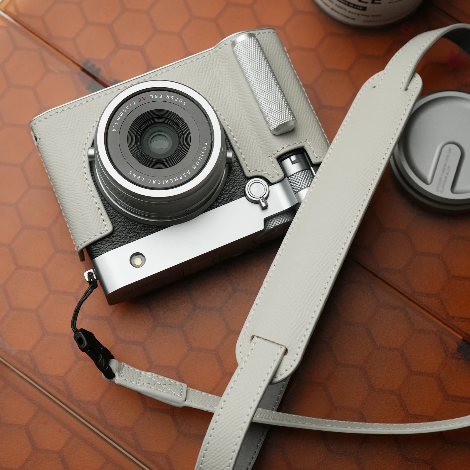 Mr.stone Style leather with palm grain camera shoulder strap