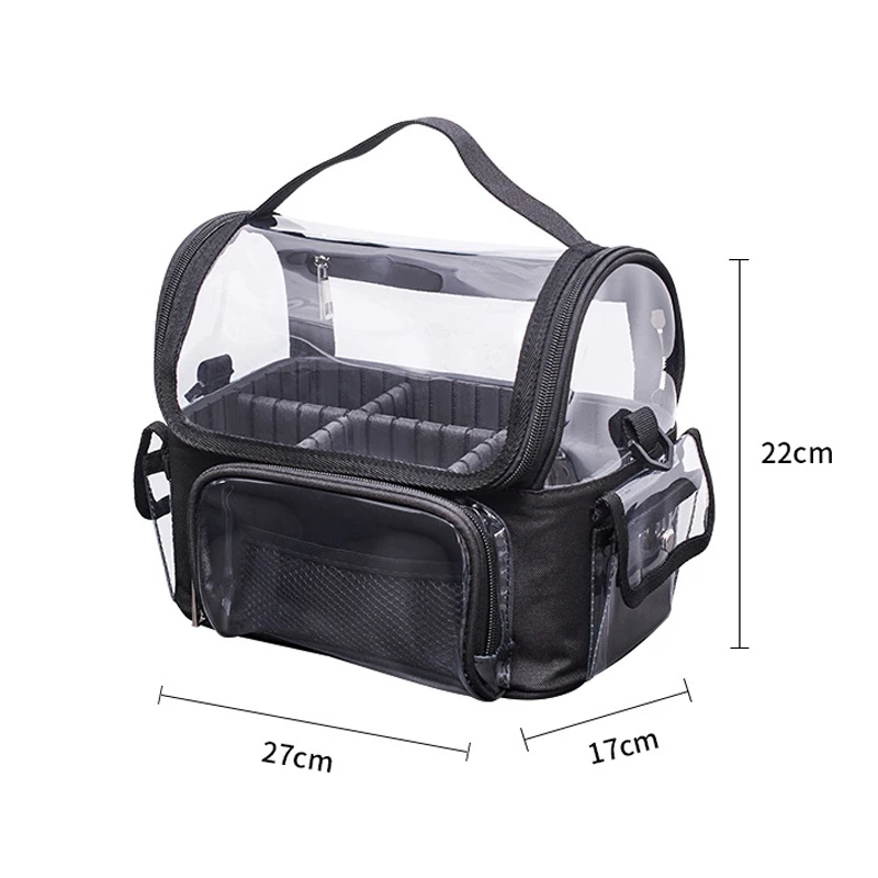 New PVC Makeup Bag For Women Large Capacity Travel Waterproof Transparent Cosmetic Box With Compartments