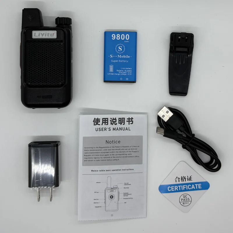 Walkie Talkie Portable Mini UHF long range two way radio communication radio analog drop-proof camping children hotel