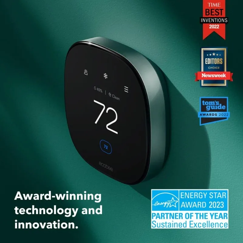 Smart Thermostat Premium with Siri and Alexa and Built in Air Quality Monitor and Smart Sensor