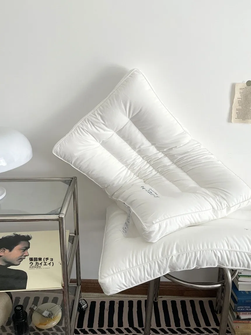 

Подушка для поддержки шеи для домашнего использования, мужская подушка для сна, защитная подушка для шейного отдела позвоночника, подушка с отверстиями для волокон, прямоугольная форма, чистый хлопок