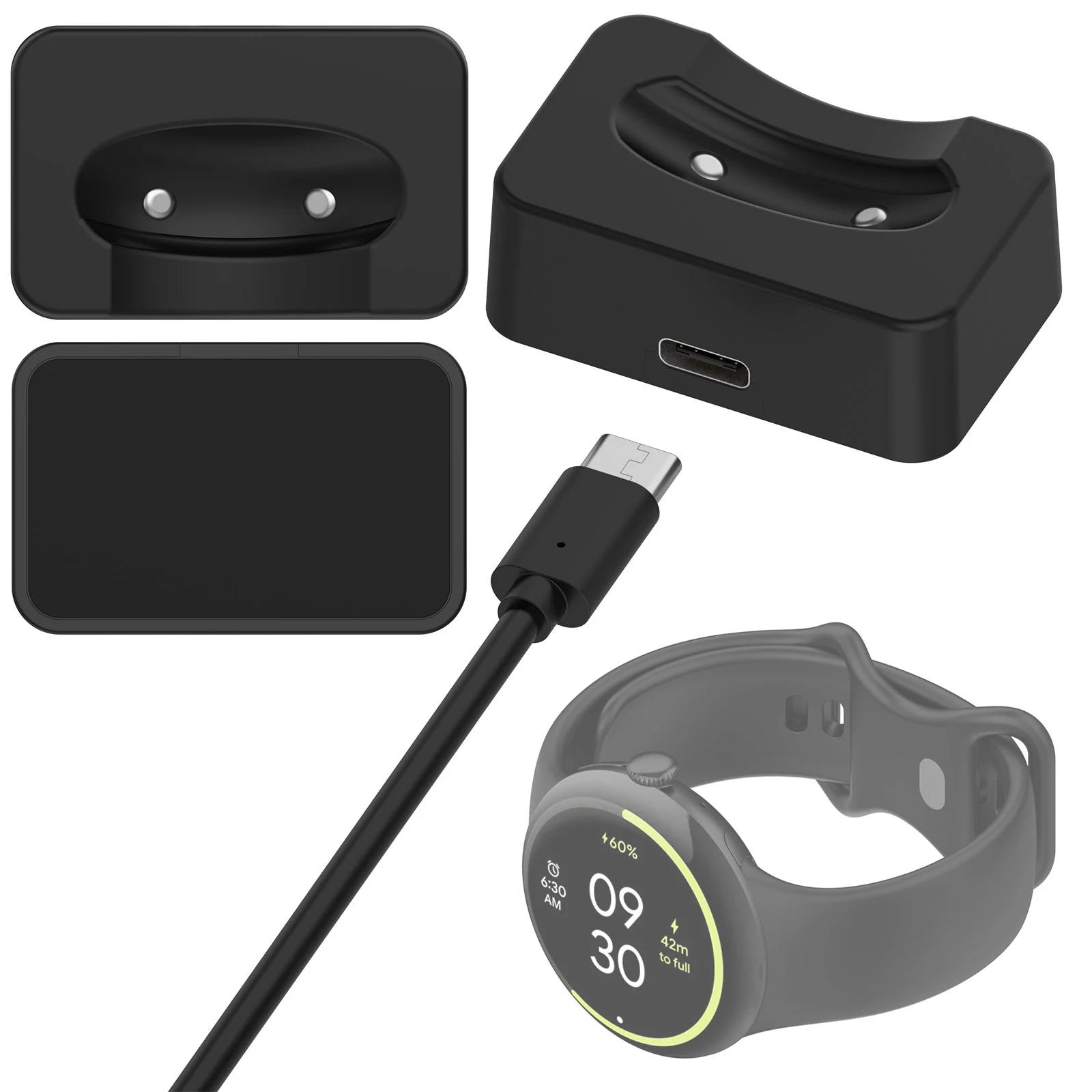 Magnetic Charger Dock for Google Pixel Watch 4 Replacement Charging Dock Quick Charge Docks for Pocket Business Trips Office