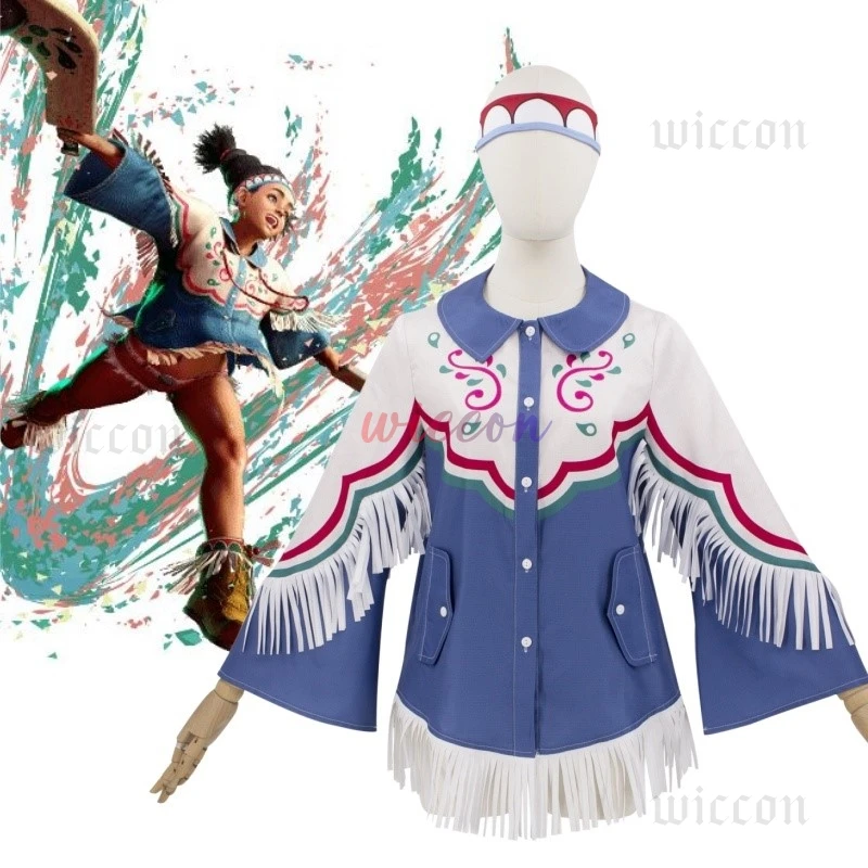 

Game Fighter 6 Lily Cosplay Costume Coat Headwear Women SF Outfits Full Set Halloween Carnival Party Suit