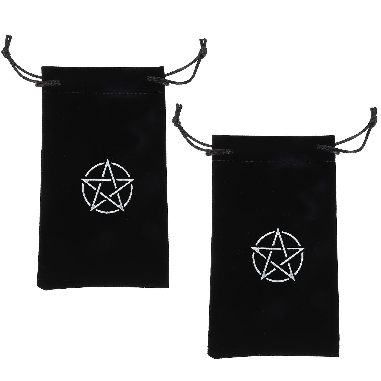 

2pcs Tarot Cards Drawstring Storage Bag Pentacle Patterned Non Thick Cloth Lightweight Portable Home Outdoor Use Tarot