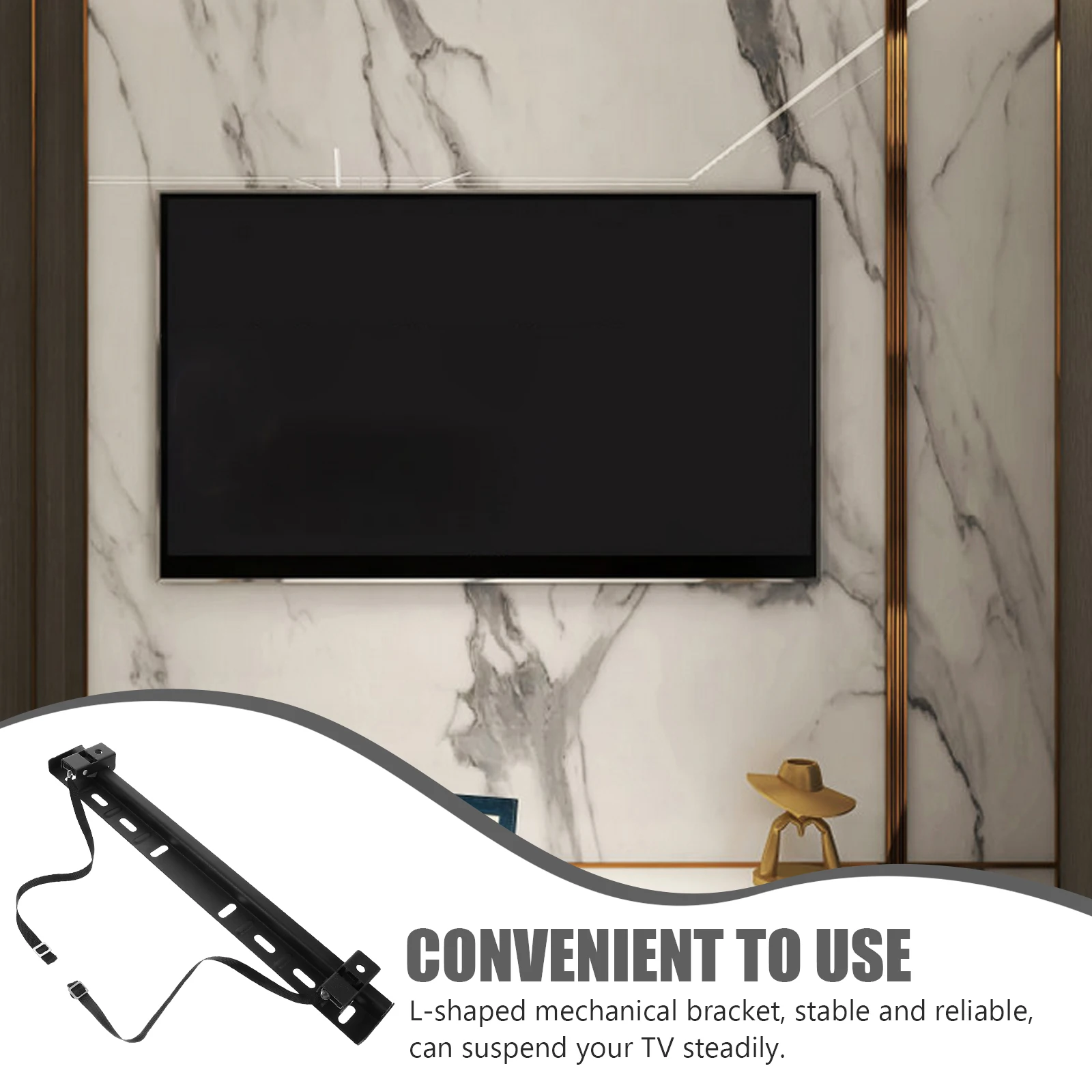 

1 Set No Drill Mount For 32-65 Lcd Tvs L-Shaped Sturdy Wall Bracket Renters Friendly No Screws 55 40 Inch 32 Inch Smart