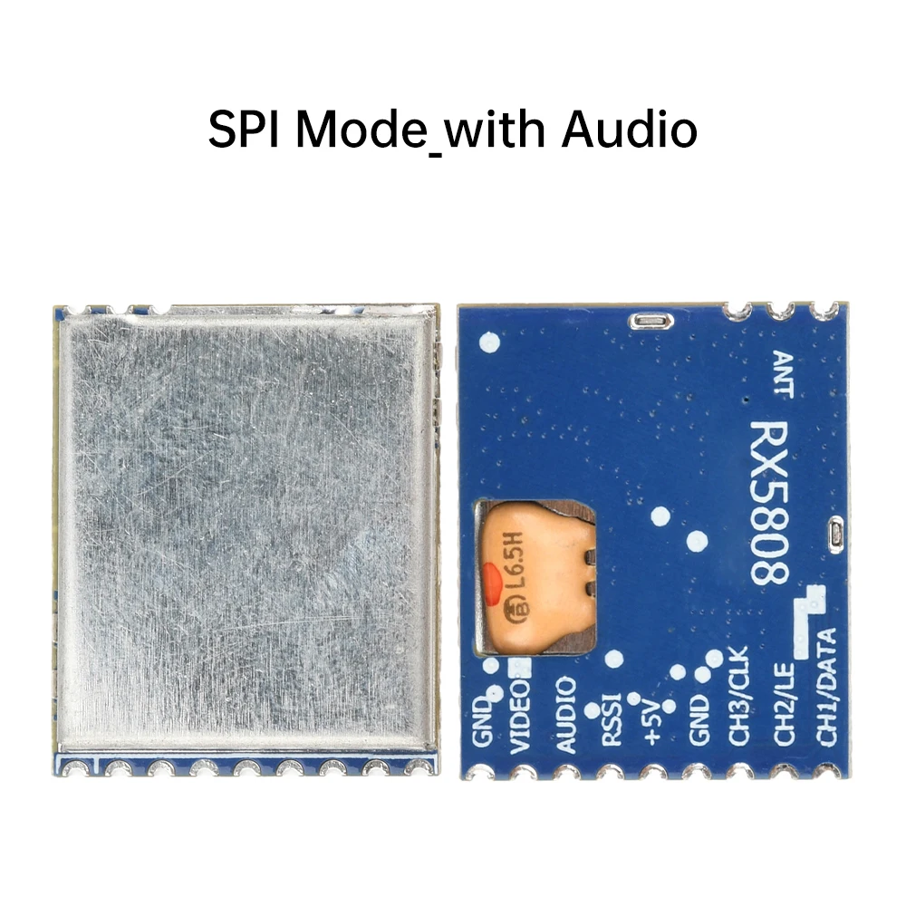 Módulo receptor RX5808 Módulo de recepção de áudio e vídeo de controle SPI para sistemas FPV RC DIY Kit eletrônico 5645-5945MHZ