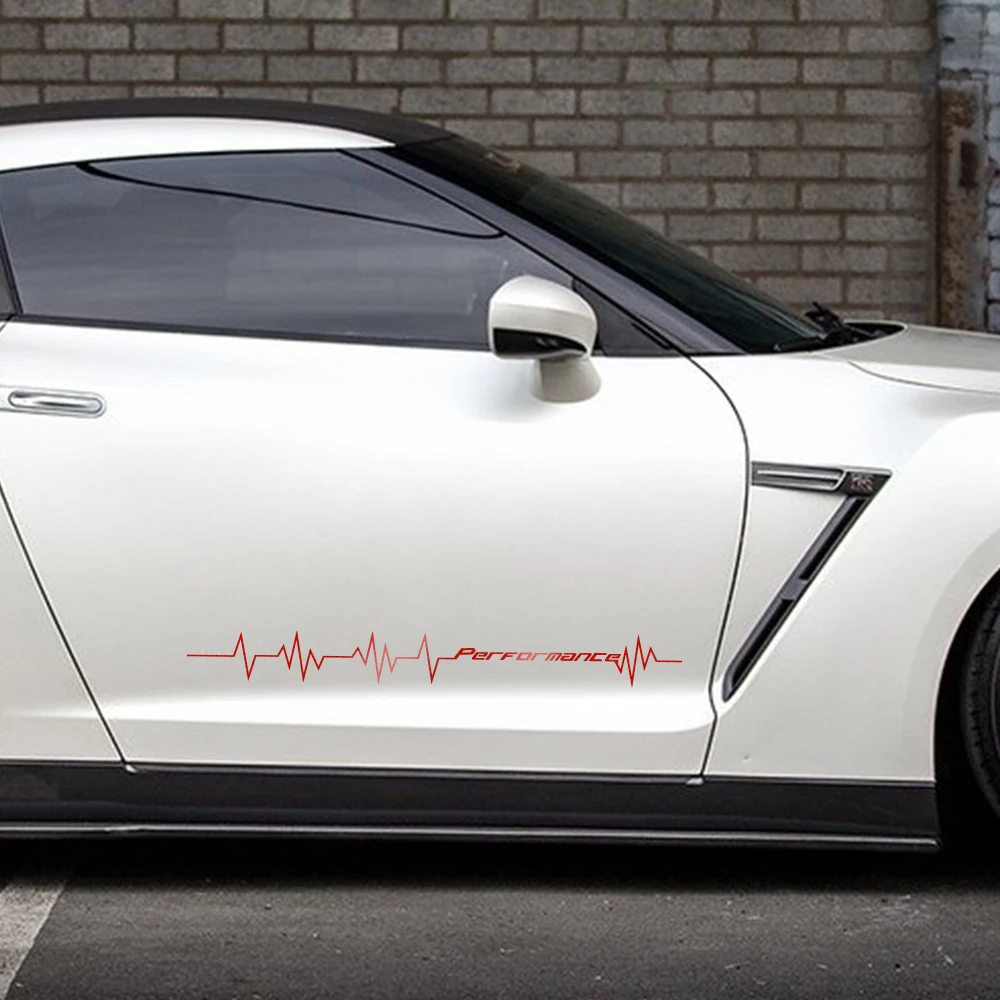 

1Reflective Performance Heartbeat Line Sticker Car Windshield Windscreen Bumper Hood Decor Decal Auto Vehicle Vinyl Decoraion