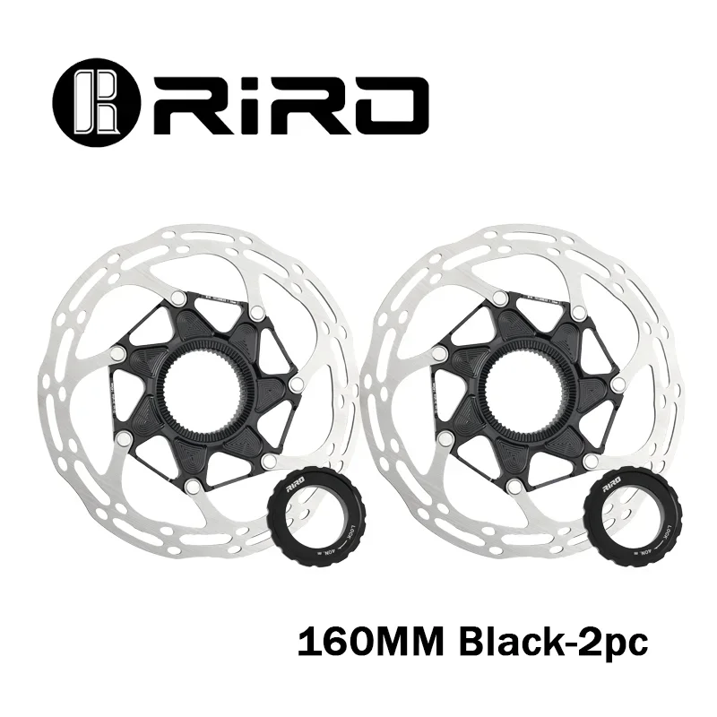 RIRO Fahrradscheiben Center Lock 140 mm 160 mm schwimmender Bremsscheibe Leichter, hochfester Wärmeableitungs-Scheiben-Fahrradbremsscheibe