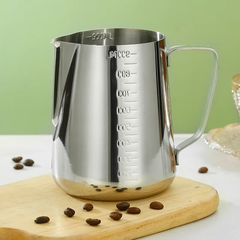 

Coffee Milk Frothing Pitcher Stainless Steel Steaming Milk Frother Jug Espresso Barista Milk Pot Latte Can 350ml