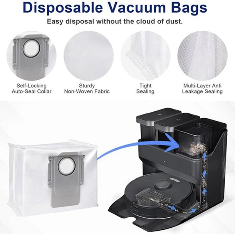 ABDJ-para Roborock S7 Maxv Ultra/S7 Pro Ultra accesorios para aspiradoras cepillo lateral principal filtro de fregona bolsa de polvo