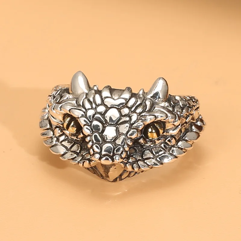 

Python ring men's domineering retro personality Viper couple rings pair couple's ring men and women ring live broadcast