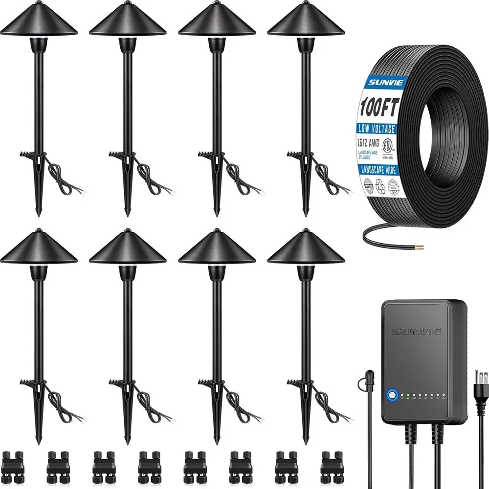 

All-In-One LED Low age Landse Lighting Kit, 8 Pack way Lights with Contor Transormer and 100T Low age Wire, 3000K Landse Lightin