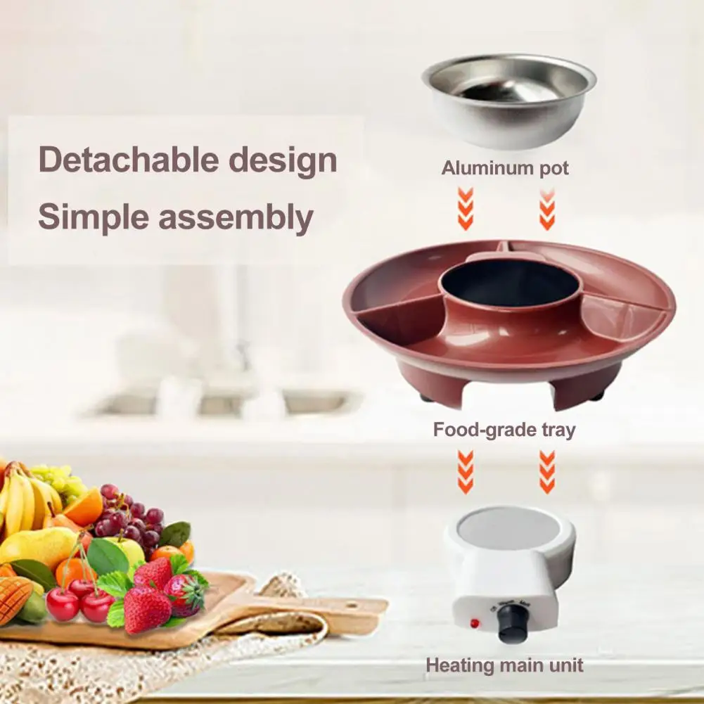 أداة تزيين الحلوى وعاء صهر الشوكولاتة مع سعة للحلويات محلية الصنع زبدة الجبن الكراميل الكهربائية لغمس